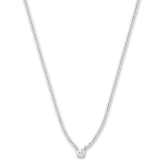 Collier Weissgold mit Diamant