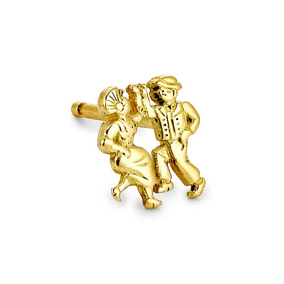 Ohrstecker 1 Stk 750/18 K Gelbgold Volklore