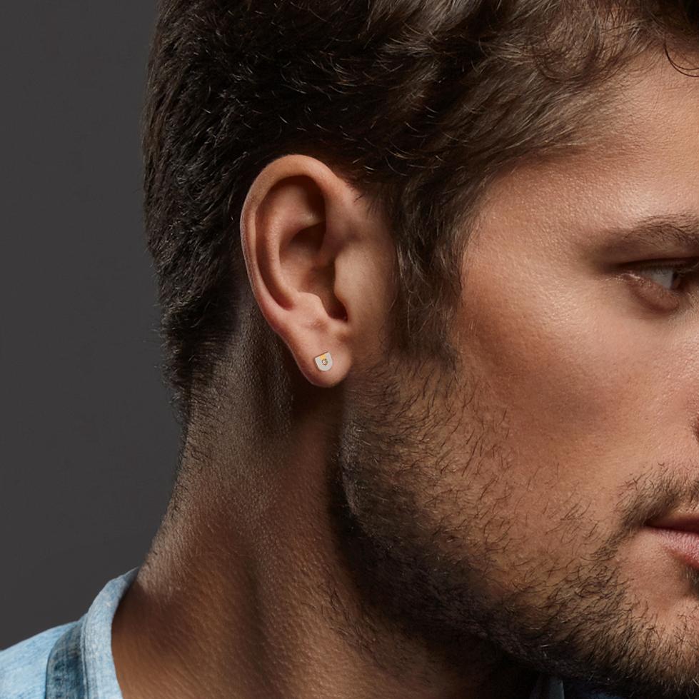 Ohrstecker 1 Stk 950 Platin Diamant 0.02 ct, w-si