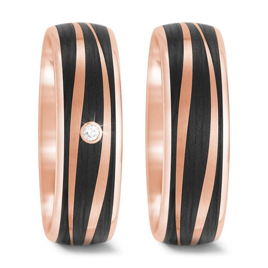 Partnerring 585/14 K Rosegold, Carbon