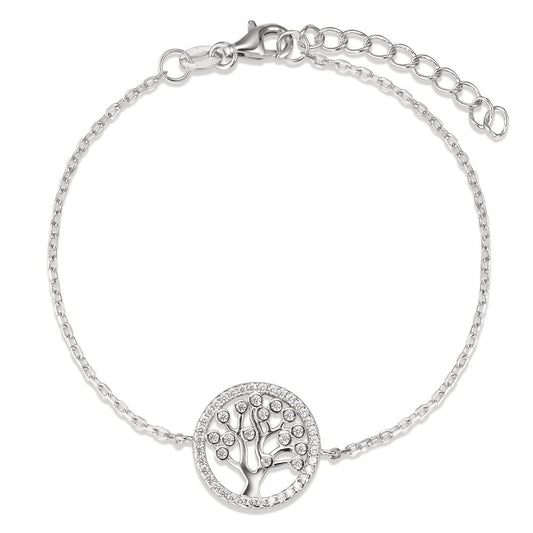Armband Silber rhodiniert Lebensbaum verstellbar Ø14 mm