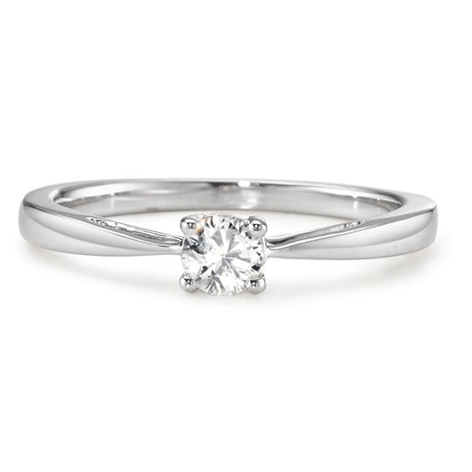 Solitär Ring 750/18 K Weissgold Diamant 0.25 ct, w-si