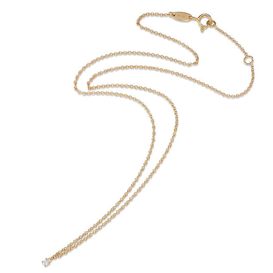 Collier 750/18 K Gelbgold Diamant 0.04 ct, w-si 40-42 cm verstellbar