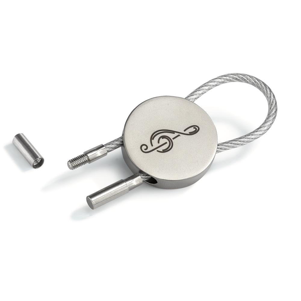 Schlüsselanhänger Metall Notenschlüssel Ø25 mm