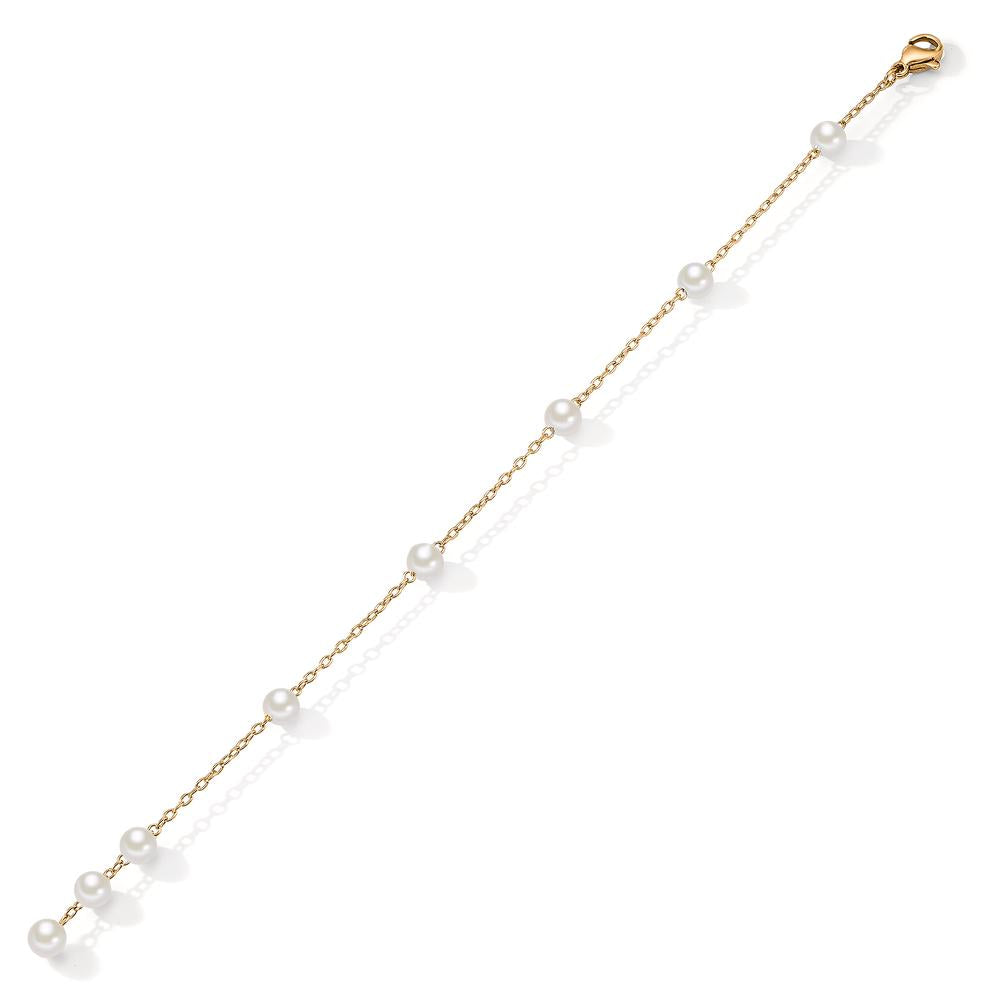 Armkette Arya Gold aus Edelstahl mit Muschelperlen verstellbar