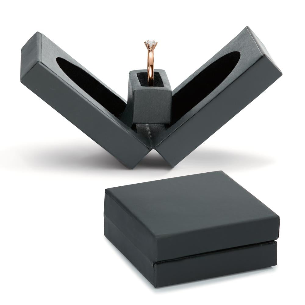 Solitär Ring 750/18 K Rotgold Diamant weiss, 0.20 ct, Brillantschliff, w-si