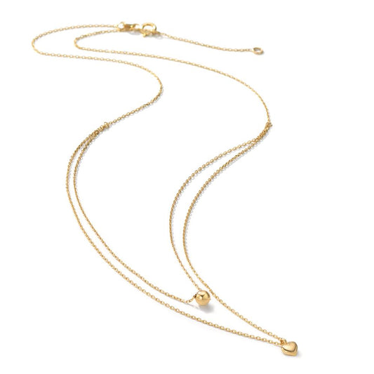 Collier 585/14 K Gelbgold Herz 42-45 cm verstellbar