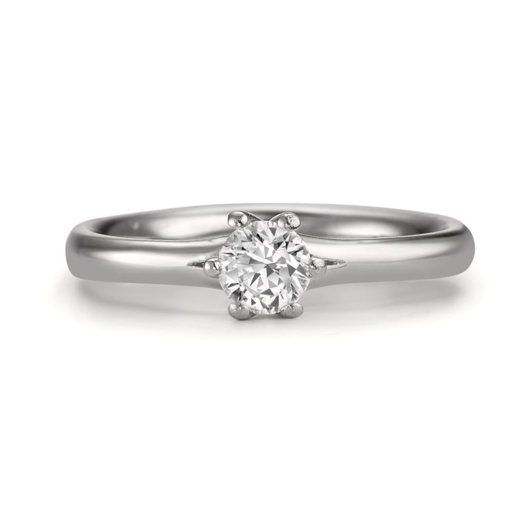 Solitär Ring 950 Platin Diamant 0.30 ct, w-si, GIA