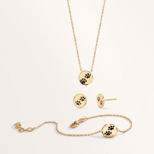 Collier Bronze lackiert Pfote 35-37 cm verstellbar