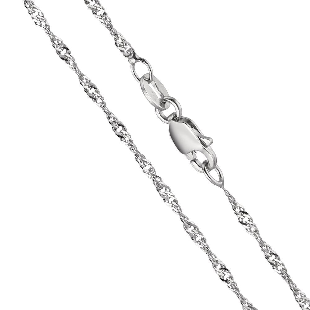 Collier Silber rhodiniert 50 cm