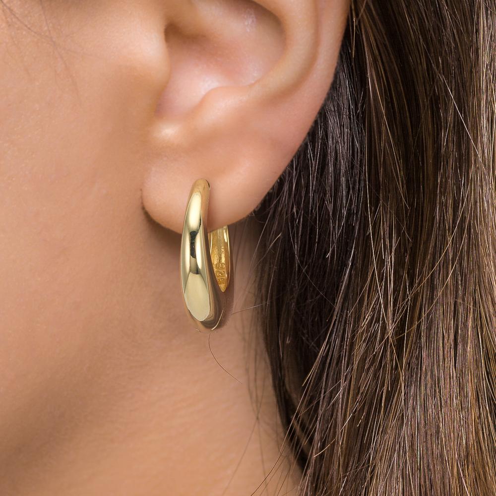 Klappcreolen Silber gelb vergoldet