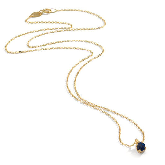 Collier 750/18 K Gelbgold Saphir 0.28 ct 42 cm
