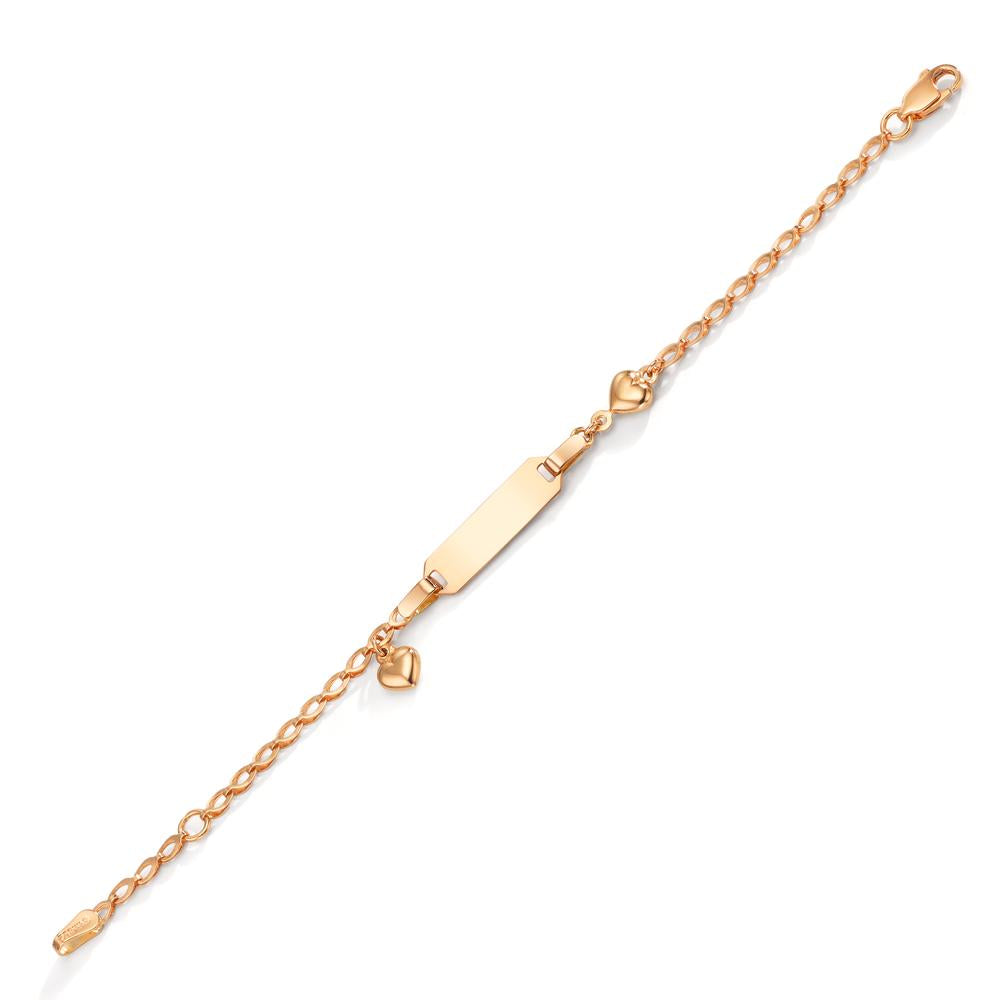 Gravurarmband 750/18 K Rotgold Herz 12-14 cm verstellbar