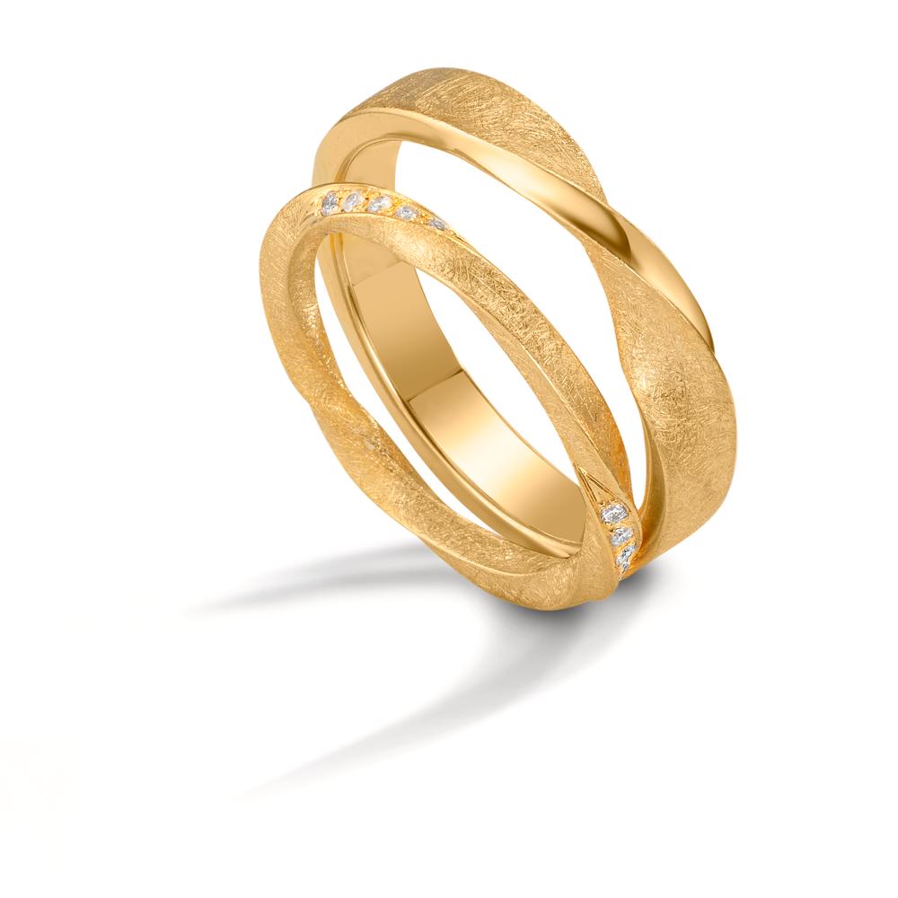 Partnerring 750/18 K Gelbgold