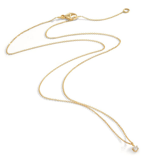 Collier 750/18 K Gelbgold Diamant 0.05 ct, w-si 42-45 cm verstellbar