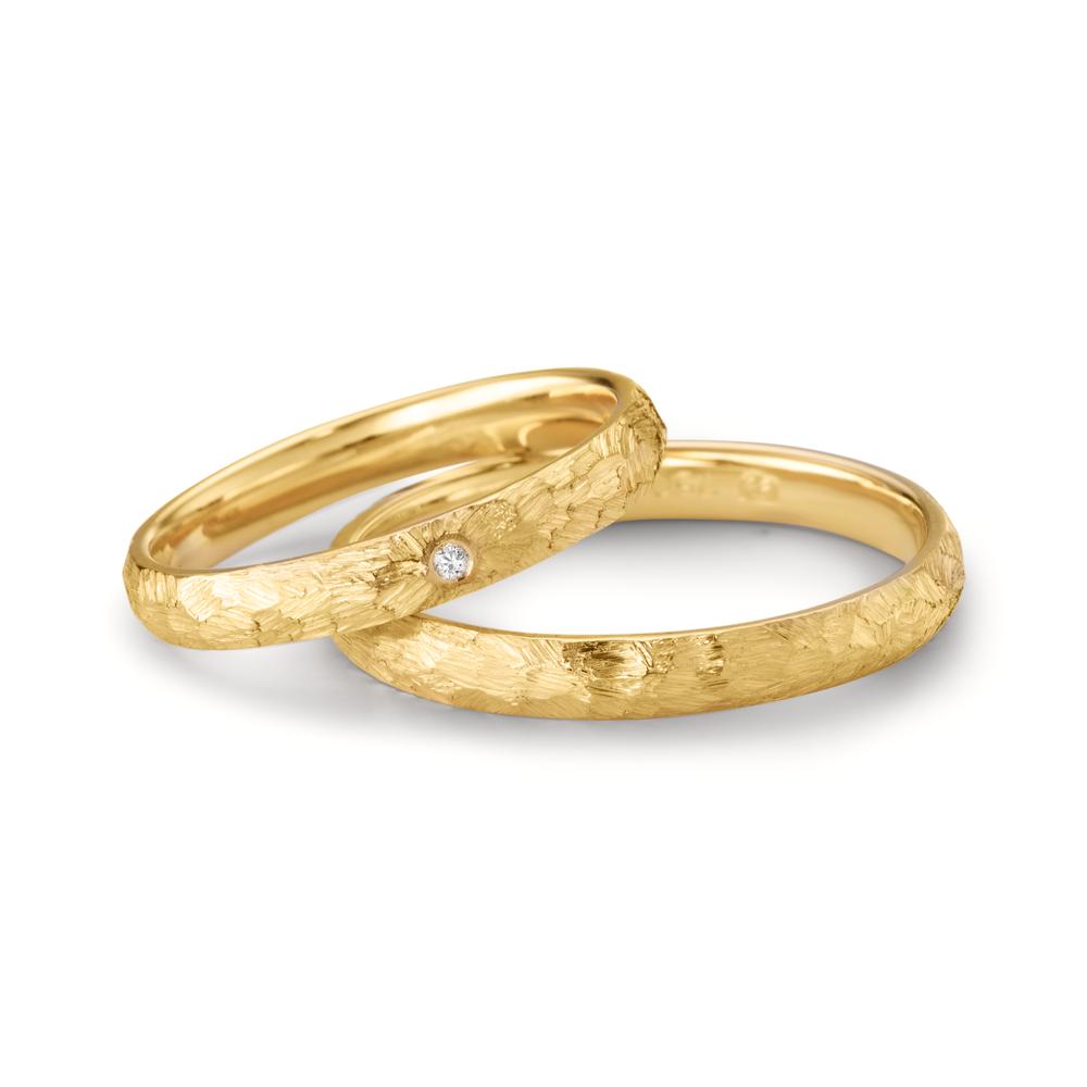 Partnerring 750/18 K Gelbgold Diamant 0.014 ct, w-si