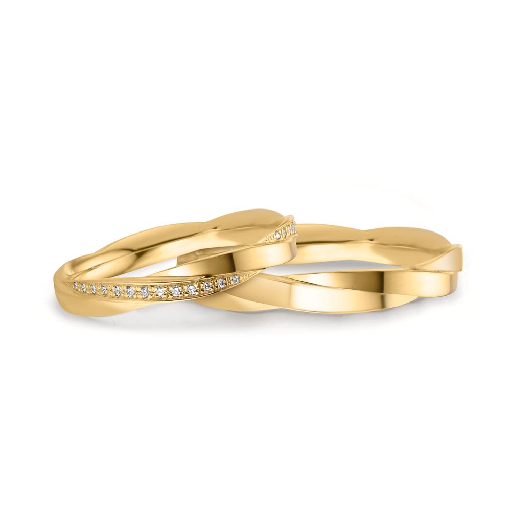 Partnerring 750/18 K Gelbgold