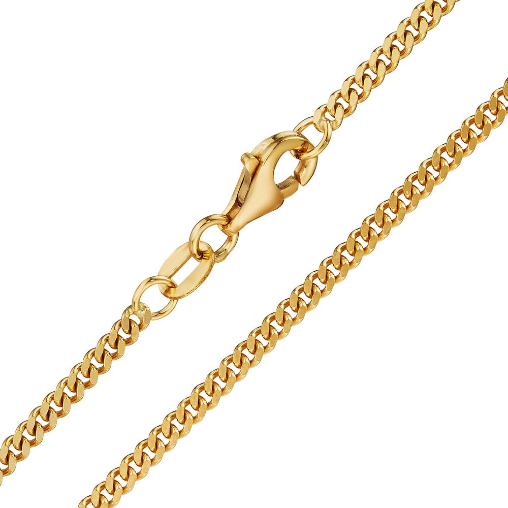 Panzer-Halskette 750/18 K Gelbgold
