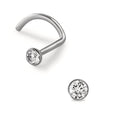 Nasenstecker Titan Kristall weiss Ø2.5 mm