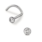 Nasenstecker Titan Kristall weiss Ø2.5 mm