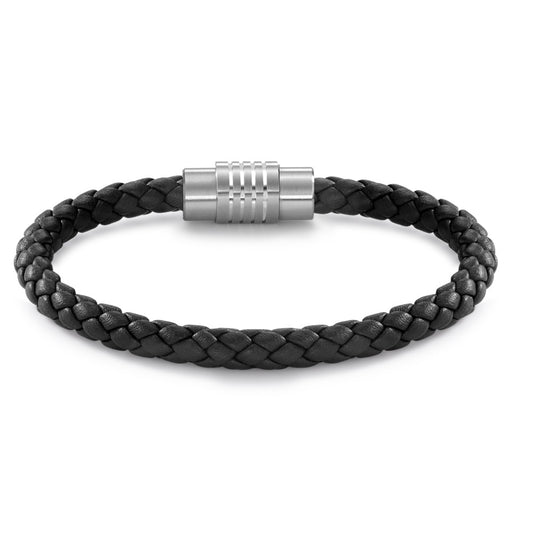 DYKON Leder Armband schwarz mit TeNo Safe Lock Verschluss