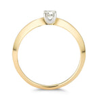 Solitär Ring 750/18 K Gelbgold Diamant 0.20 ct, w-si