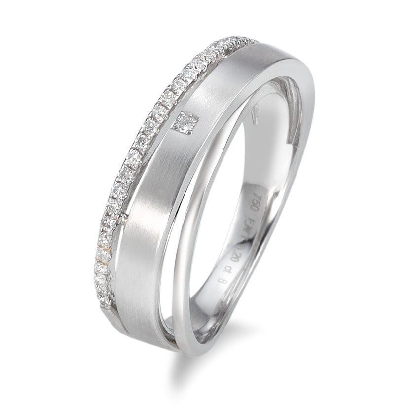 Ring 18 Kt. Weissgold mit Diamanten 0.20 ct.