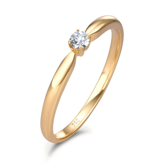 Solitär-Ring Gold 750 Diamant
