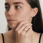 Solitär Ring 750/18 K Gelbgold Diamant 0.20 ct, w-si