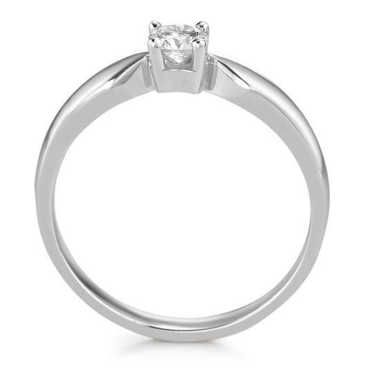 Solitär Ring 750/18 K Weissgold Diamant 0.20 ct, w-si