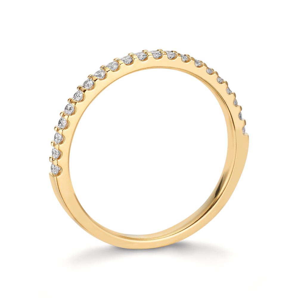 Memory Ring 750/18 K Gelbgold Diamanten 0.25 ct, w-si