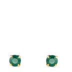 Ohrstecker 750/18 K Gelbgold und Smaragd