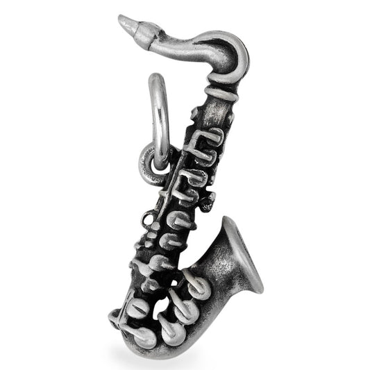 Anhänger Silber patiniert Saxophon