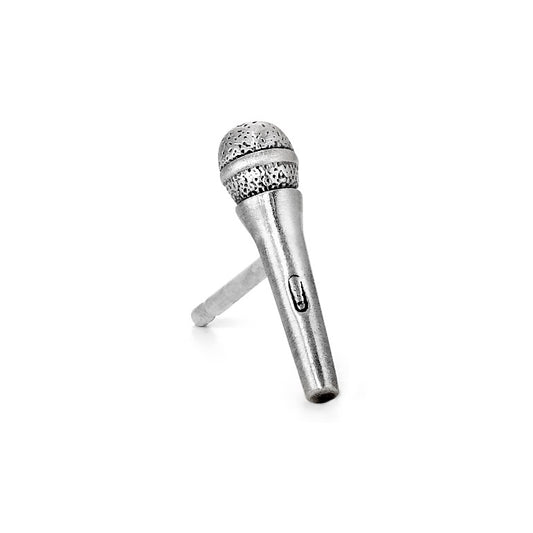Ohrstecker 1 Stk Silber Mikrofon