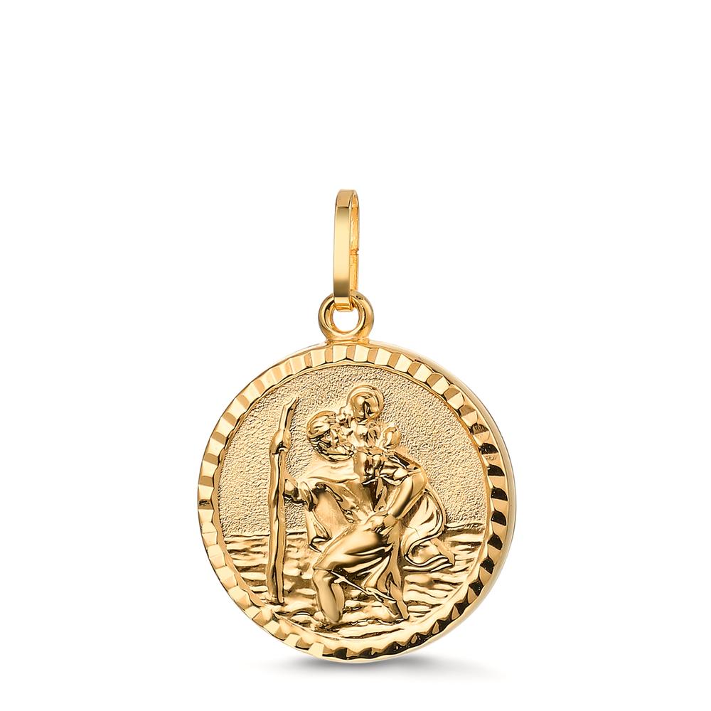 Anhänger 750/18 K Gelbgold St. Christophorus Ø16 mm