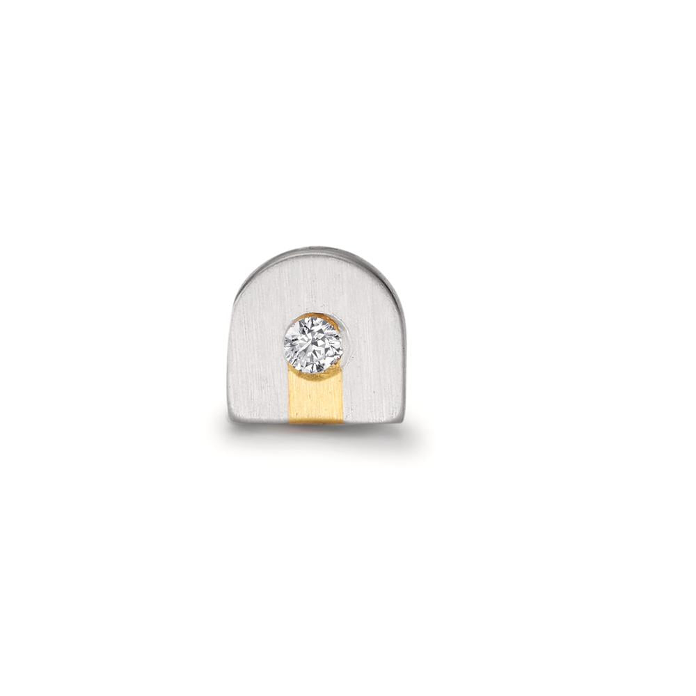 Ohrstecker 1 Stk 950 Platin Diamant 0.02 ct, w-si