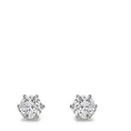 Ohrstecker 750/18 K Weissgold Moissanite Steingrösse 4,5 mm