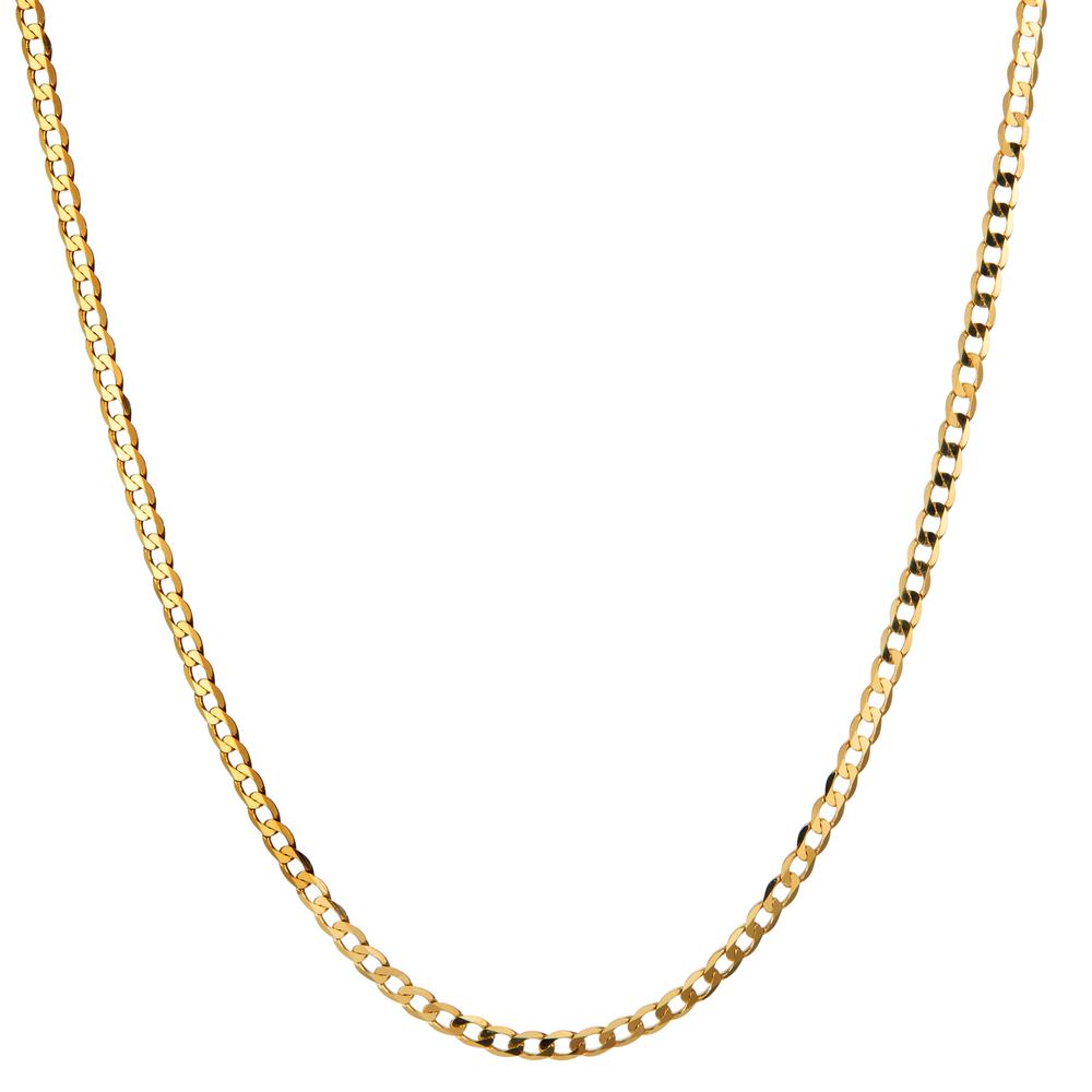 Panzer-Halskette 750/18 K Gelbgold 45 cm