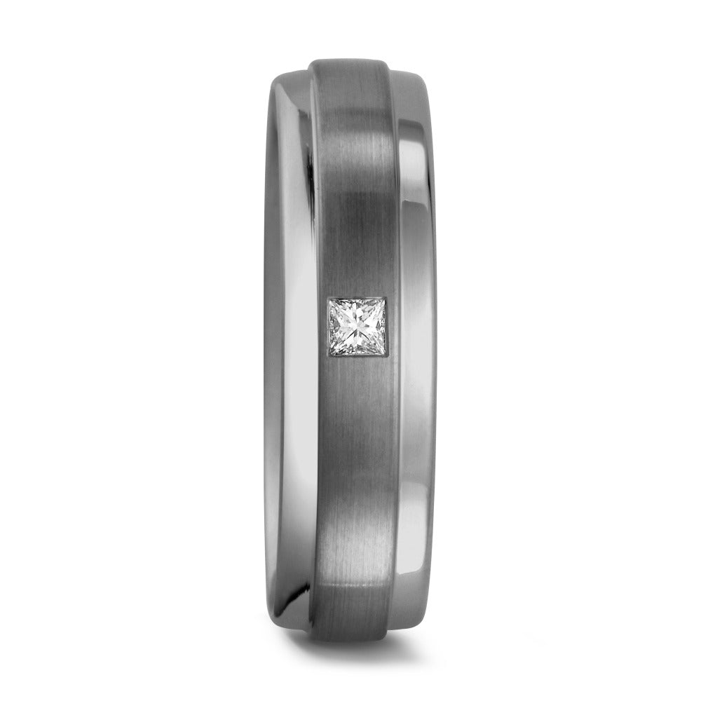 Fingerring 950 Palladium Diamant 0.06 ct, 6 Steine, tw-si