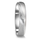 Partnerring 750/18 K Weissgold Diamant 0.04 ct, tw-vsi