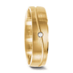 Partnerring 750/18 K Gelbgold Diamant 0.02 ct, w-si