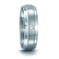 Fingerring 950 Palladium Diamant 0.065 ct, tw-vvsi
