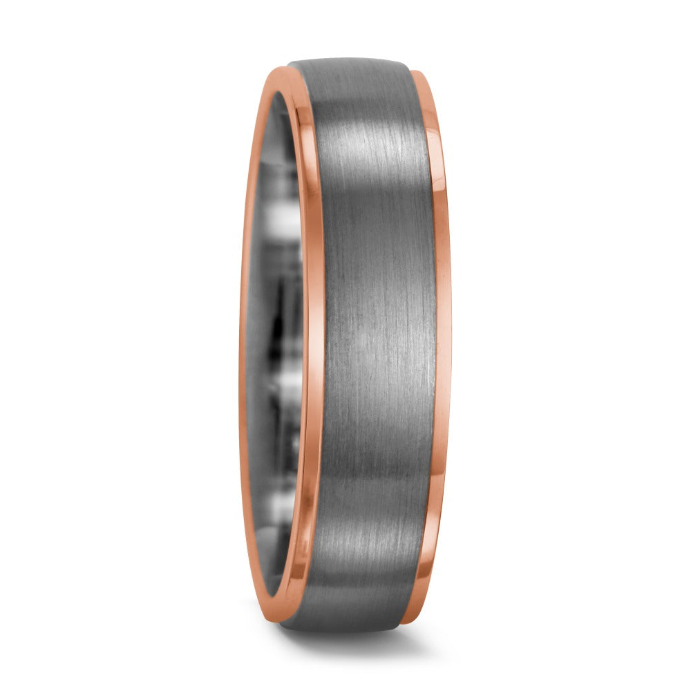 Fingerring 950 Palladium, 750/18 K Rotgold