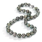 Collier 750/18 K Weissgold Tahitiperlen 9-10 mm 45 cm