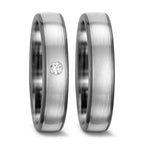 Fingerring 375/9 K Weissgold, 500 Palladium