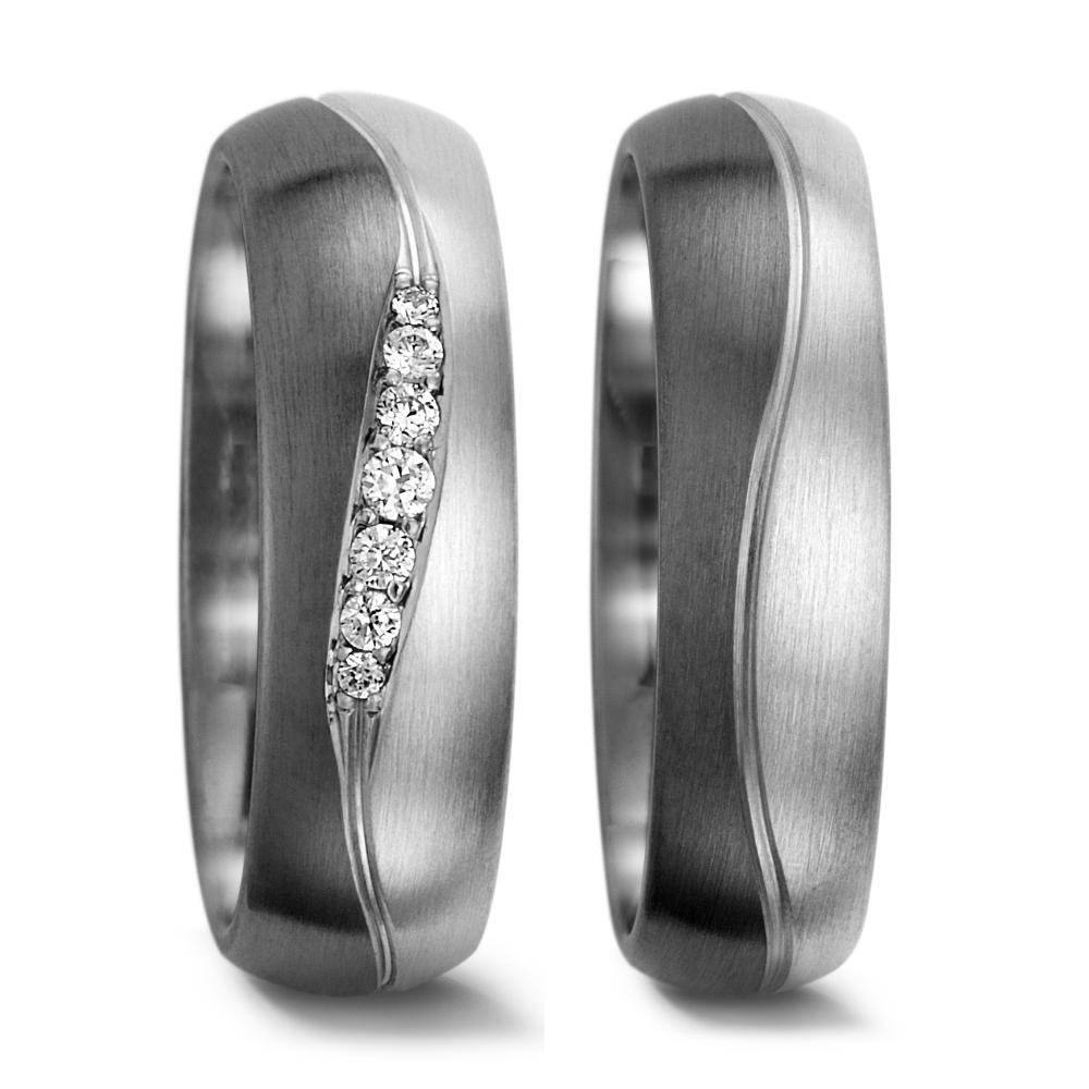 Partnerring 500 Palladium, 375/9 K Weissgold