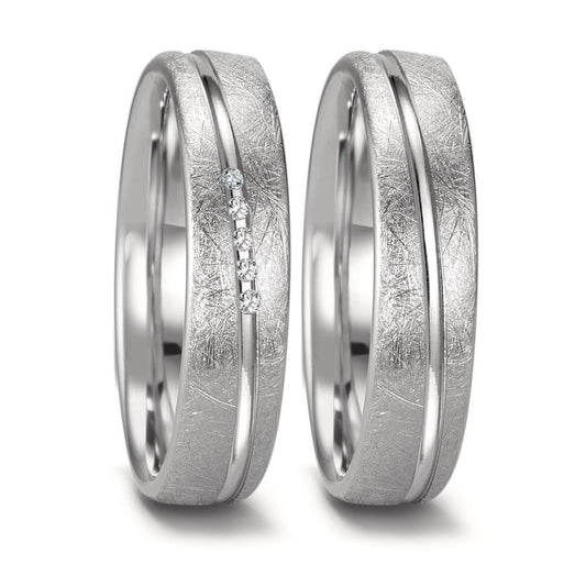 Partnerring 750/18 K Weissgold