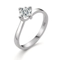 Solitär Ring 750/18 K Weissgold Diamant weiss, 0.25 ct, Brillantschliff, w-si