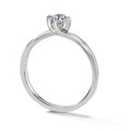 Solitär Ring 750/18 K Weissgold Diamant weiss, 0.25 ct, Brillantschliff, w-si