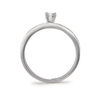Solitär Ring 750/18 K Weissgold Diamanten weiss, 0.20 ct, Brillantschliff, w-si Ø3 mm